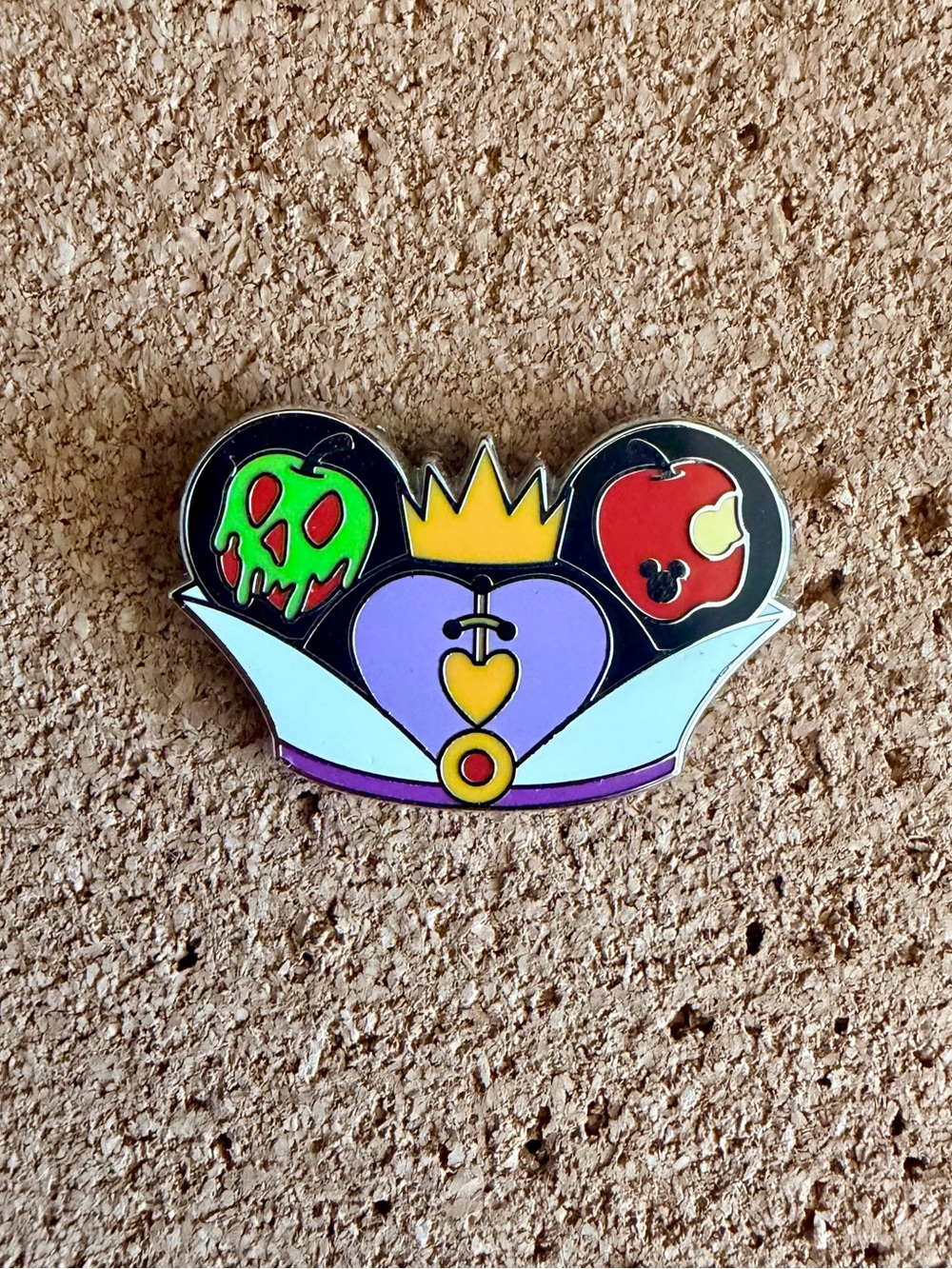 Disneyland Evil Queen Ear Hats Hidden Mickey Enamel Pin